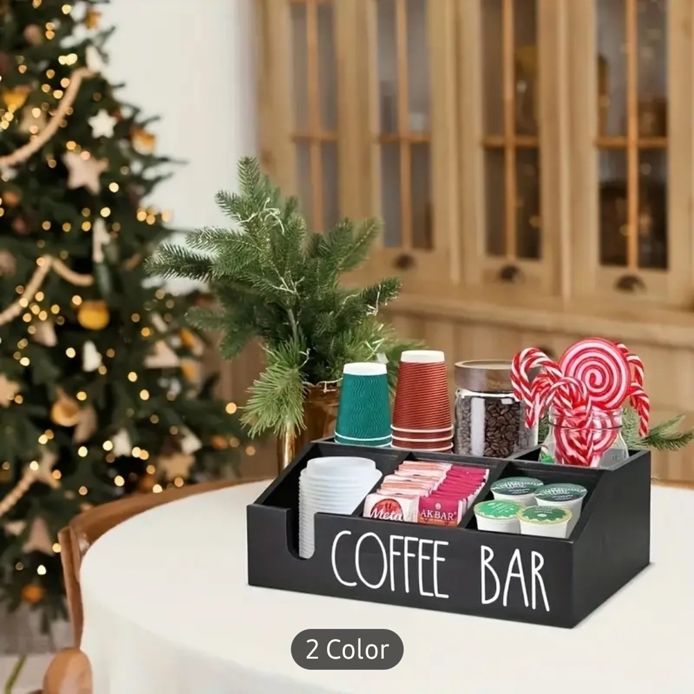 Bespoke Coffee Bar Organizer - Black and White